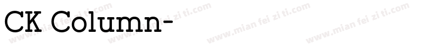 CK Column字体转换